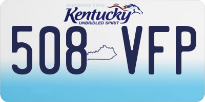 KY license plate 508VFP