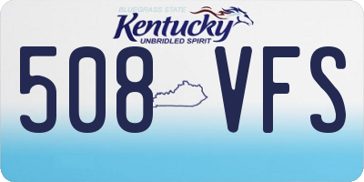KY license plate 508VFS