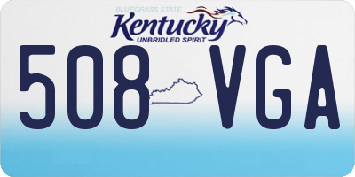 KY license plate 508VGA
