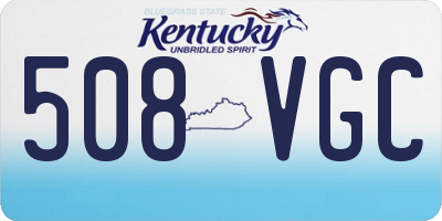 KY license plate 508VGC