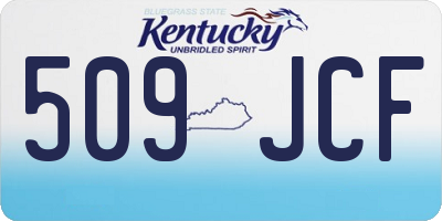 KY license plate 509JCF