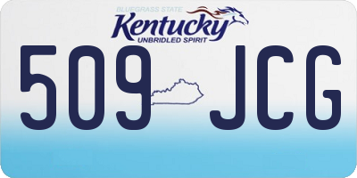 KY license plate 509JCG