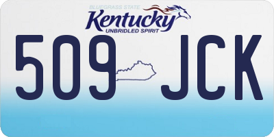 KY license plate 509JCK