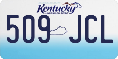 KY license plate 509JCL