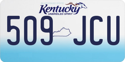 KY license plate 509JCU