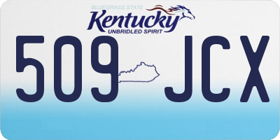 KY license plate 509JCX