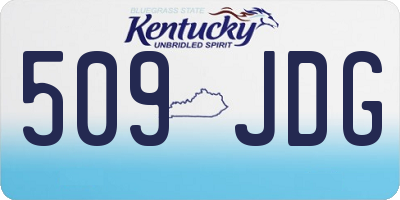 KY license plate 509JDG