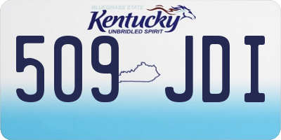 KY license plate 509JDI