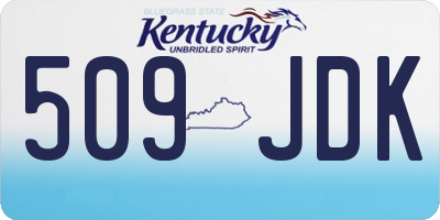 KY license plate 509JDK