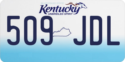 KY license plate 509JDL