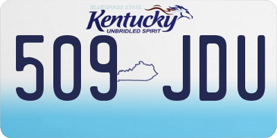 KY license plate 509JDU
