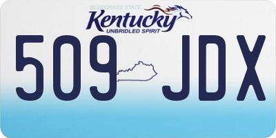 KY license plate 509JDX