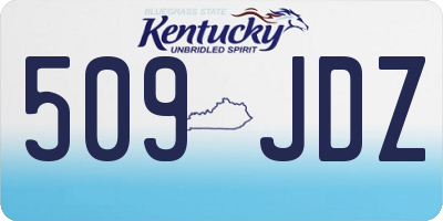 KY license plate 509JDZ