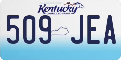 KY license plate 509JEA