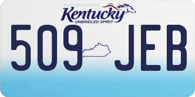 KY license plate 509JEB