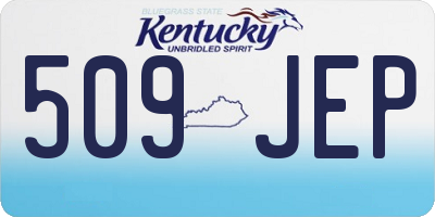 KY license plate 509JEP