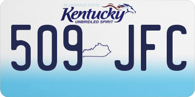 KY license plate 509JFC