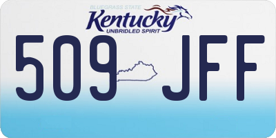 KY license plate 509JFF