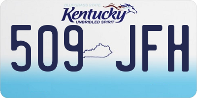 KY license plate 509JFH