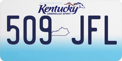 KY license plate 509JFL