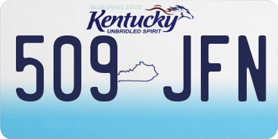 KY license plate 509JFN