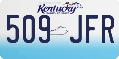 KY license plate 509JFR