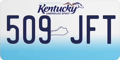 KY license plate 509JFT