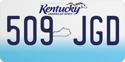 KY license plate 509JGD