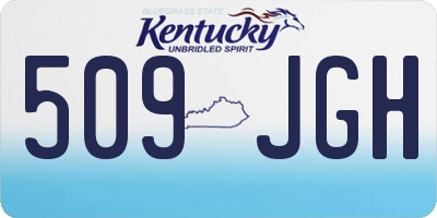 KY license plate 509JGH