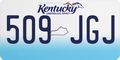 KY license plate 509JGJ