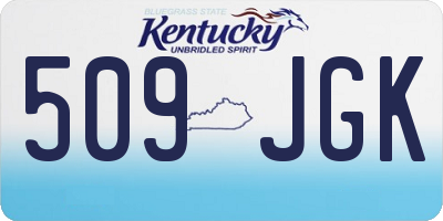 KY license plate 509JGK