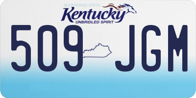 KY license plate 509JGM