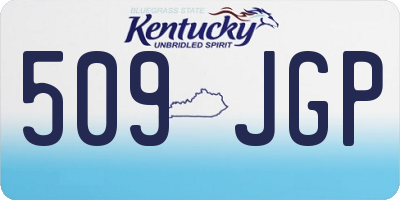 KY license plate 509JGP