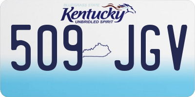 KY license plate 509JGV