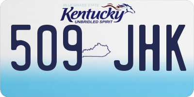 KY license plate 509JHK