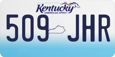 KY license plate 509JHR