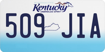 KY license plate 509JIA