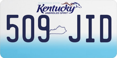 KY license plate 509JID
