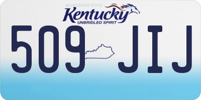 KY license plate 509JIJ