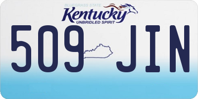 KY license plate 509JIN