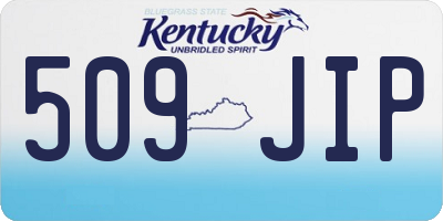 KY license plate 509JIP