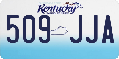 KY license plate 509JJA