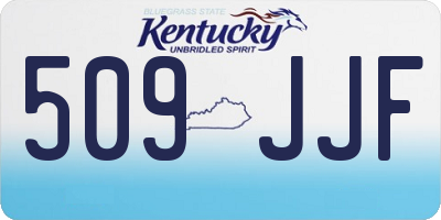 KY license plate 509JJF