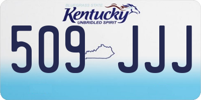 KY license plate 509JJJ