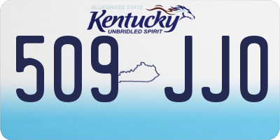 KY license plate 509JJO