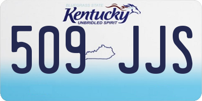 KY license plate 509JJS