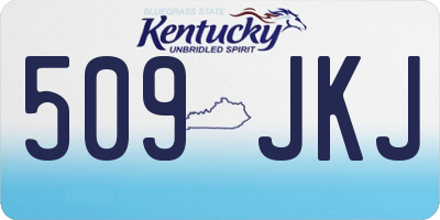 KY license plate 509JKJ