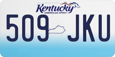 KY license plate 509JKU