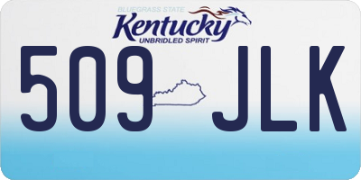 KY license plate 509JLK