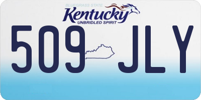 KY license plate 509JLY